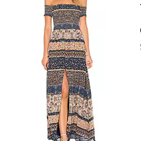 Tularosa x Revolve Women Floral Maxi Dress Size S Lined Smocked Cottagecore Boho - Picture 2 of 9